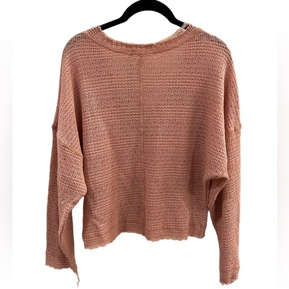 Altar’d State Women’s Distressed Pink Sweater Size S - Picture 6 of 7
